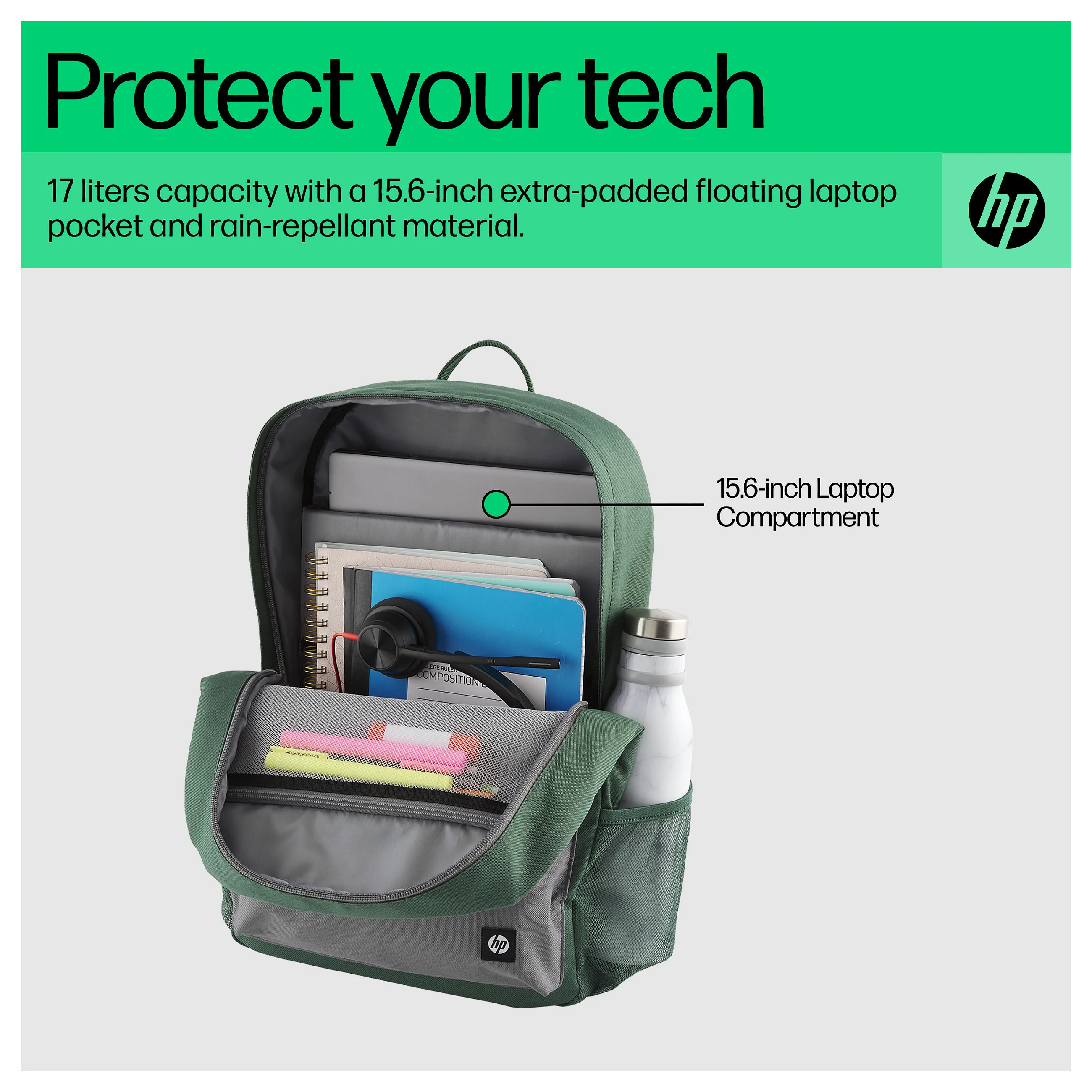 HP Campus Rucksack  gruen  Notebook & Tablet Zubehoer