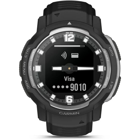 Garmin instinct  crossover schwarz silber Smartwatches & Fitnesstracker