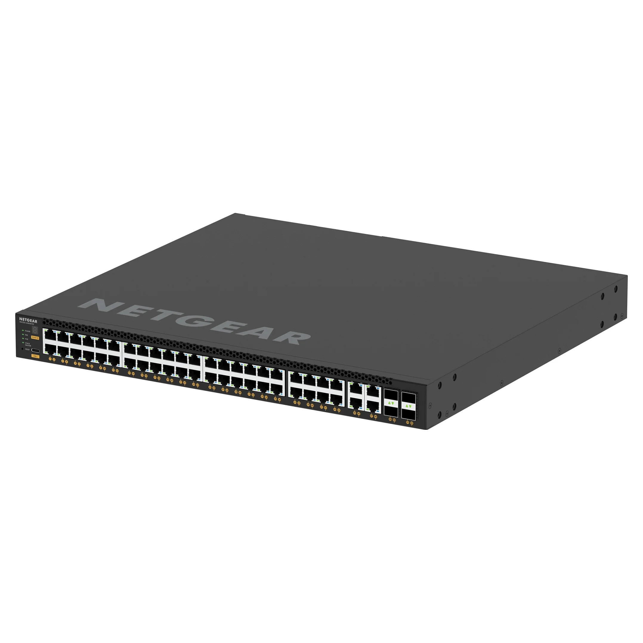 NETGEAR M4350 44M4X4V Managed L3 2 5G Ethernet  100 1000 2500  Power over Ethernet  PoE  1U Schwarz Switches