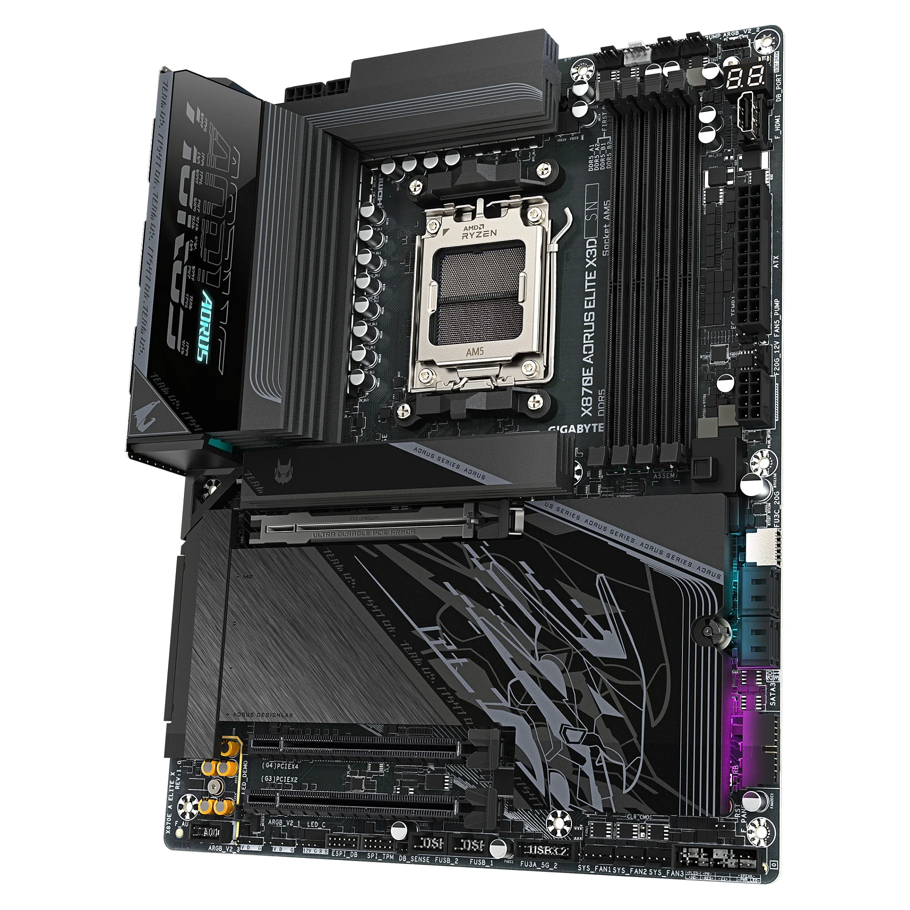 GIGABYTE X870E AORUS ELITE X3D Mainboard   Unterstuetzt AMD Ryzen 9000 Prozessoren  16 2 2 Phasen Digital VRM  bis zu 9000 Hz DDR5  OC   2 x PCIe 5 0   2 x PCIe 4 0  Wi Fi 7  5 GbE LAN  USB 4 PC-Komponenten