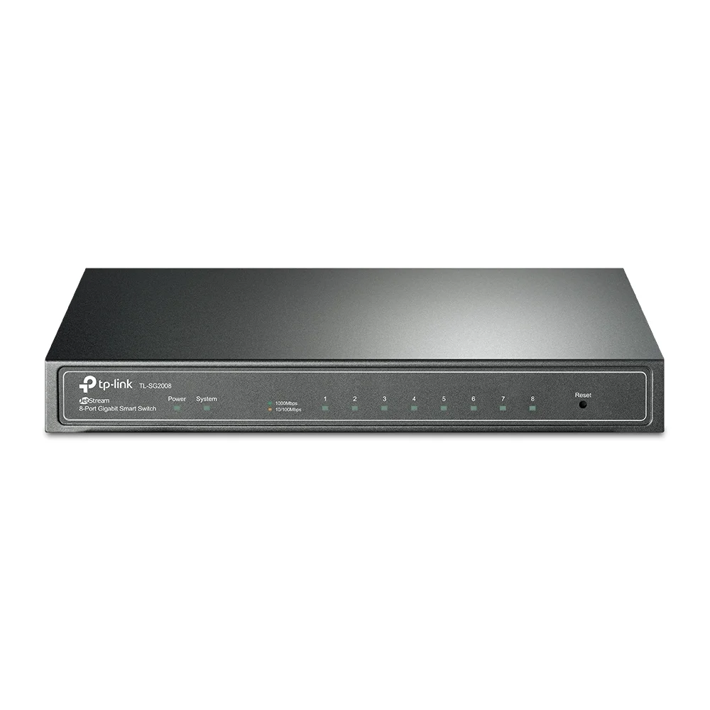 TP Link JetStream TL SG2008 Netzwerk Switch Managed L2 L2  Gigabit Ethernet  10 100 1000  Schwarz Switches