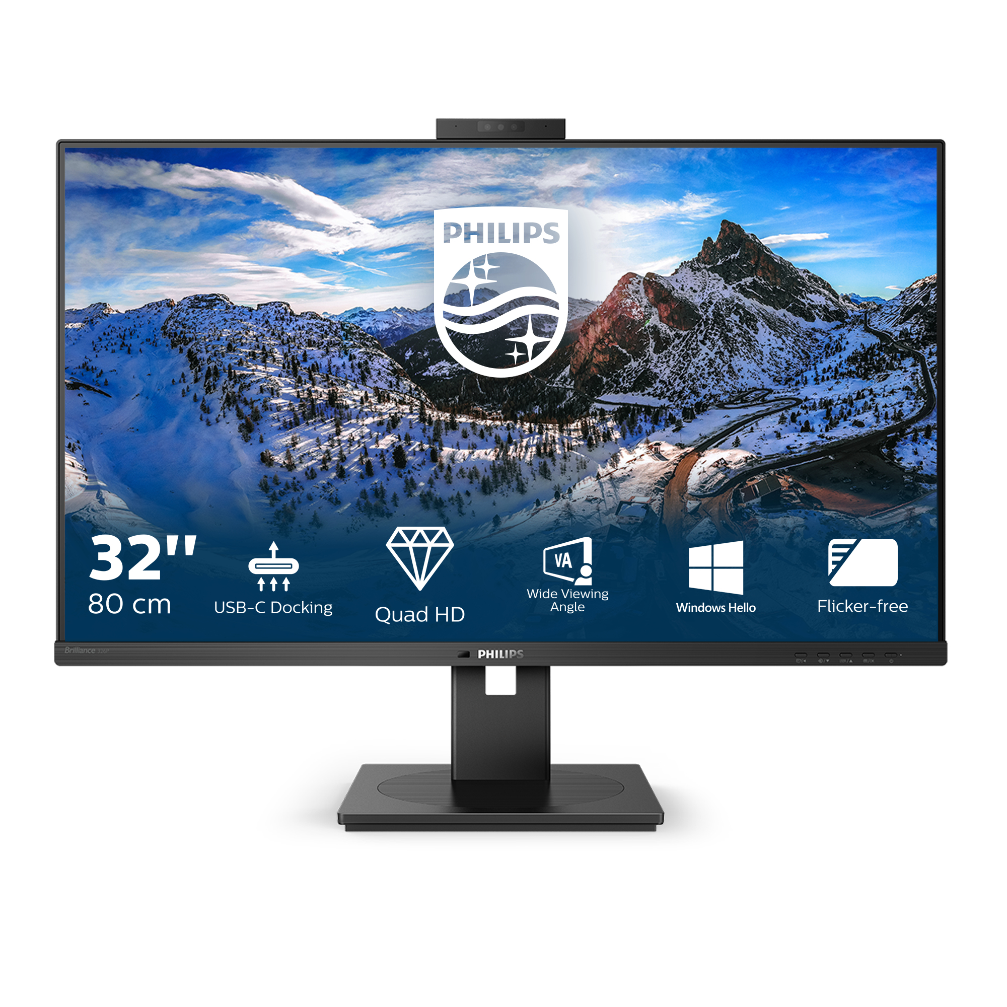 Philips 80 0cm  31 5Zoll  326P1H 16 09 2xHDMI DP USB C IPS Monitore
