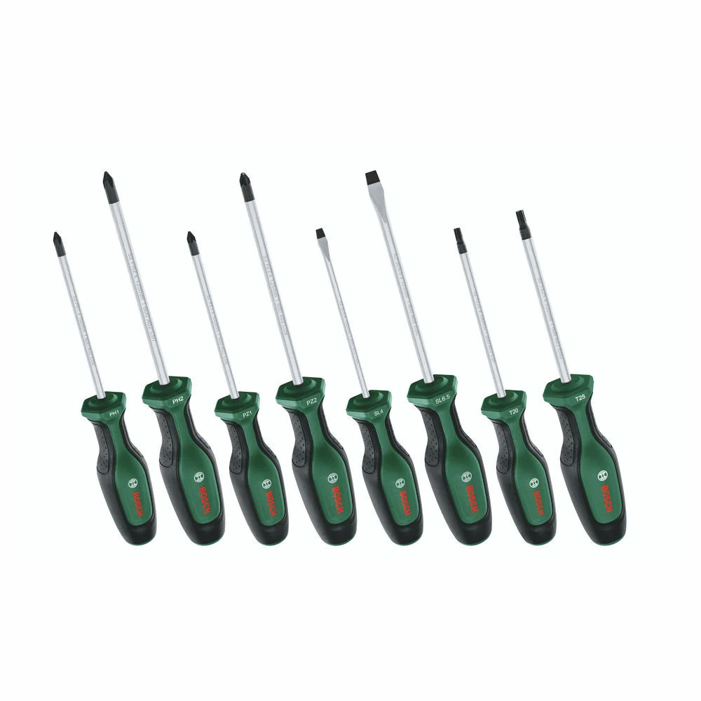 Bosch 1 600 A02 BX8 Set Gerader Schraubendreher Schraubendreher & Zangen Bohrer- & Schrauberzubehör