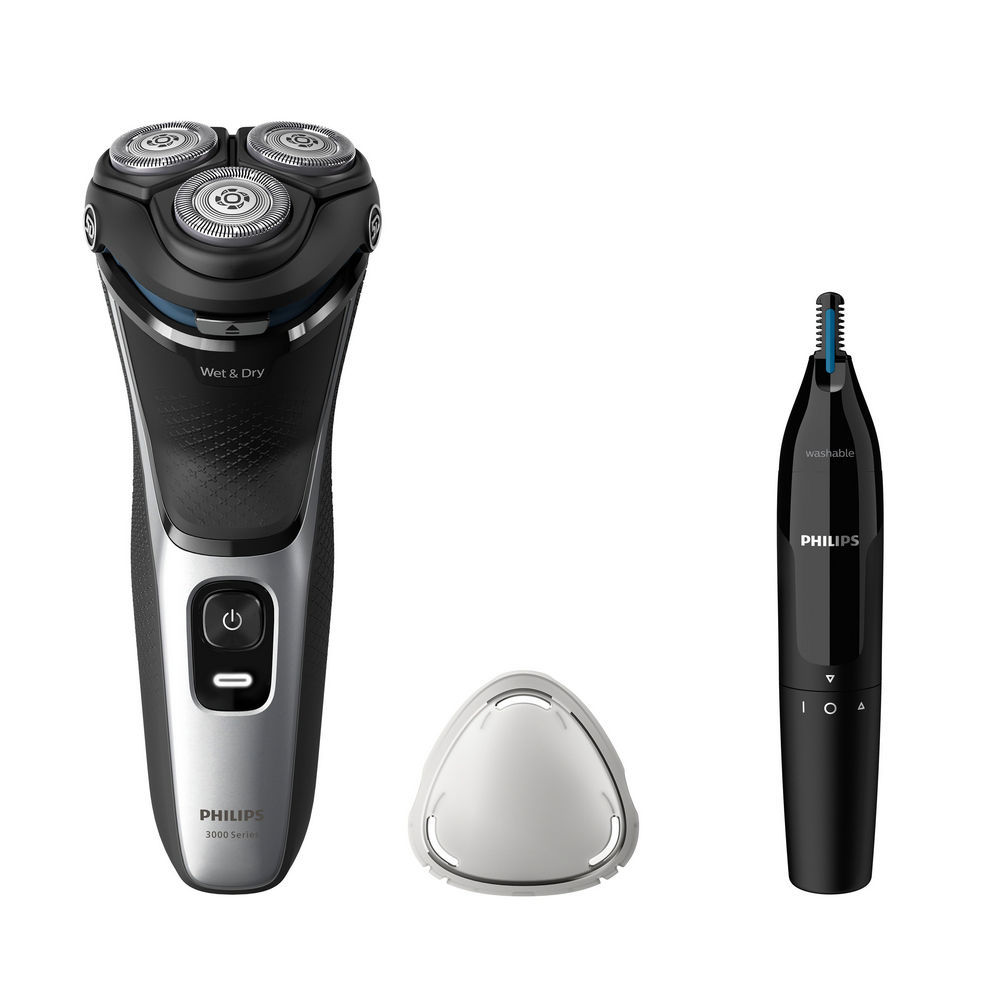 Philips Herrenrasierer Series 3000 S3143 02 mit Nasen  Ohrenhaartrimmer Rasierer & Epilierer