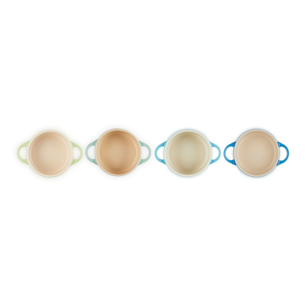 Le Creuset Mini Schmortoepfe Mini Cocotte  4 tlg   0 25 l  meeresbrise Pfannen & Toepfe