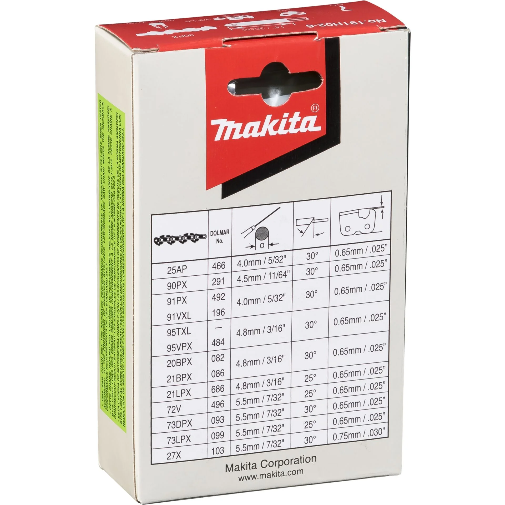 Makita 191H02 6 Saegekette 35cm 1 1mm 3 8 HM Gartenmaschinen