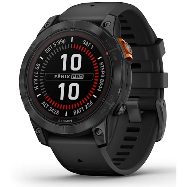 Garmin Fenix 7 Pro Solar  22mm  schwarz schiefergr Smartwatches & Fitnesstracker