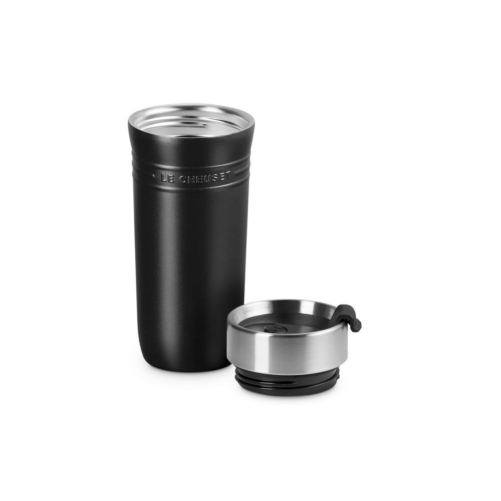 Le Creuset Thermobecher On The Go 350 ml  Schwarz Matt Besteck & Aufbewahrung