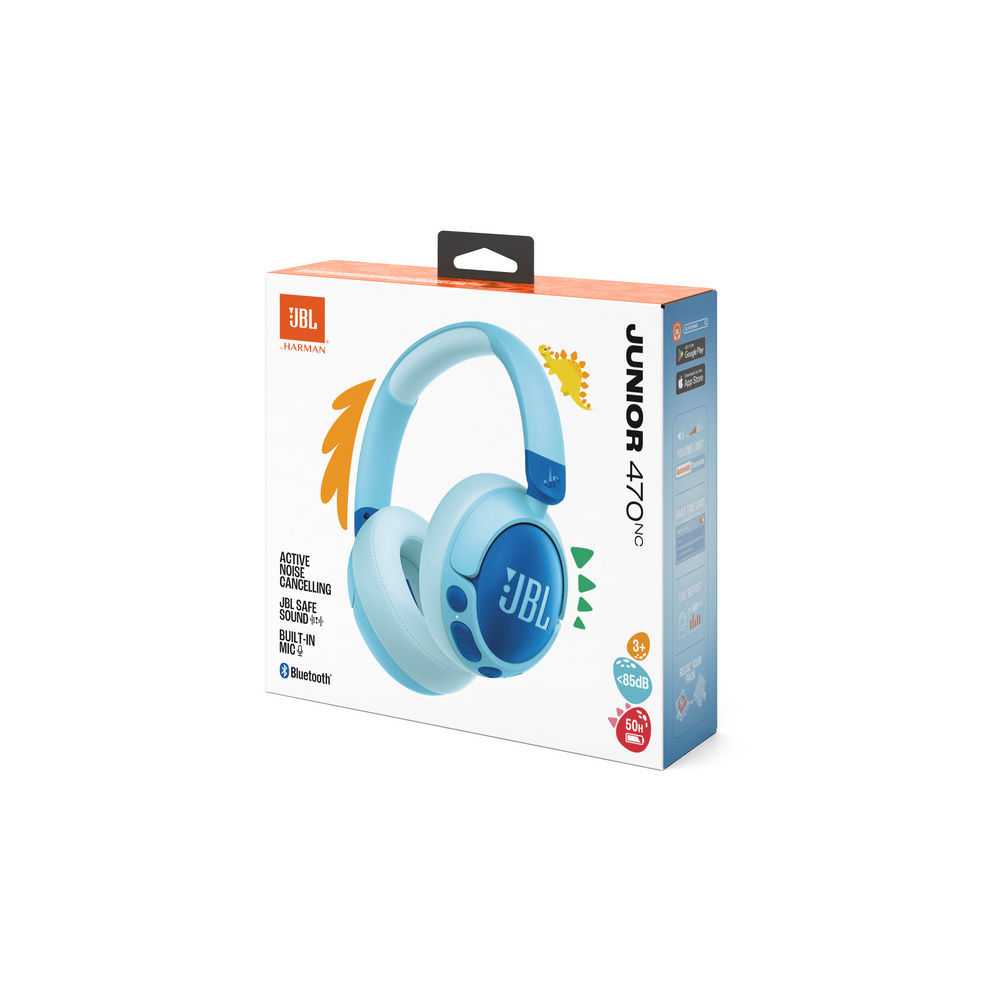 JBL Kinder Over Ear Kopfhoerer JR470NC Noise Cancelling Blau