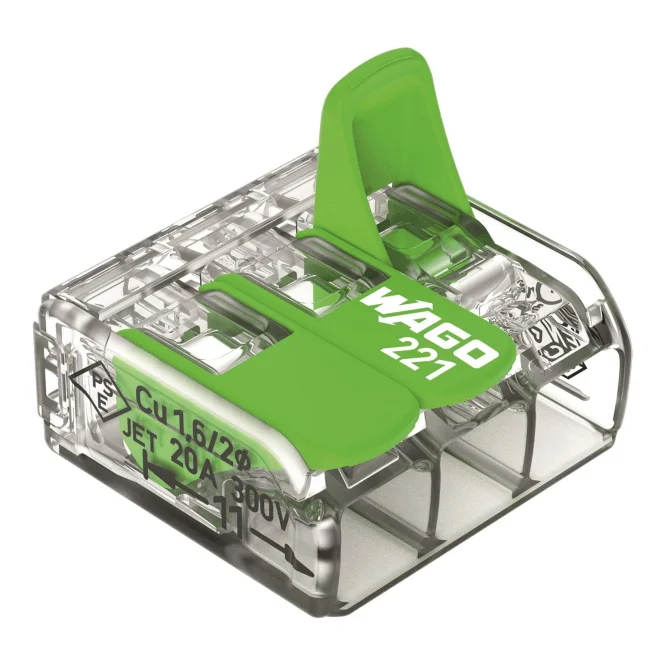 WAGO Serie 221 Kabelklemmen 3x4mm Gruen 50 Stueck   Elektronik   Verbindung Smart Home