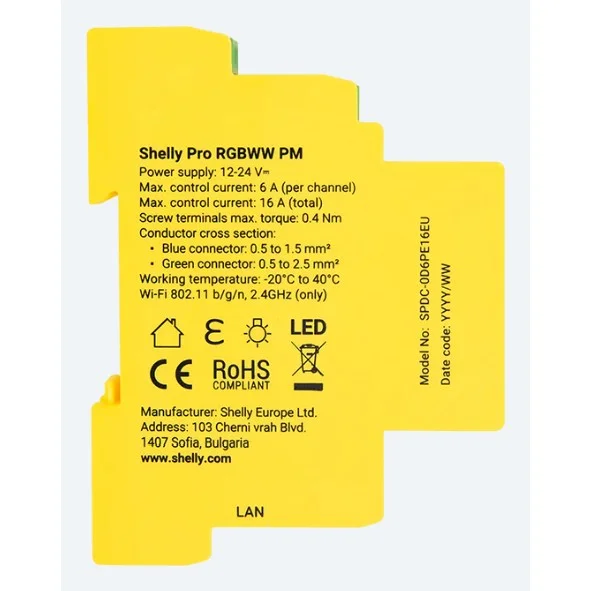 Shelly Relais ZollPro RGBWW PMZoll WLAN LED Lichtcontroller LAN BT Smart Home Zubehoer