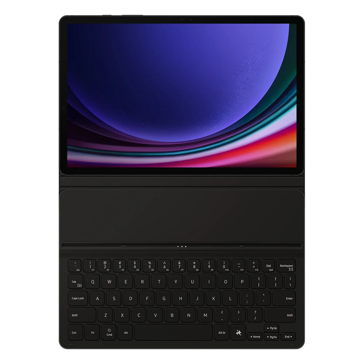 Samsung Book Cover Keyboard Slim EF DX720 fuer das Galaxy Tab S9   S9 FE Notebook & Tablet Zubehoer