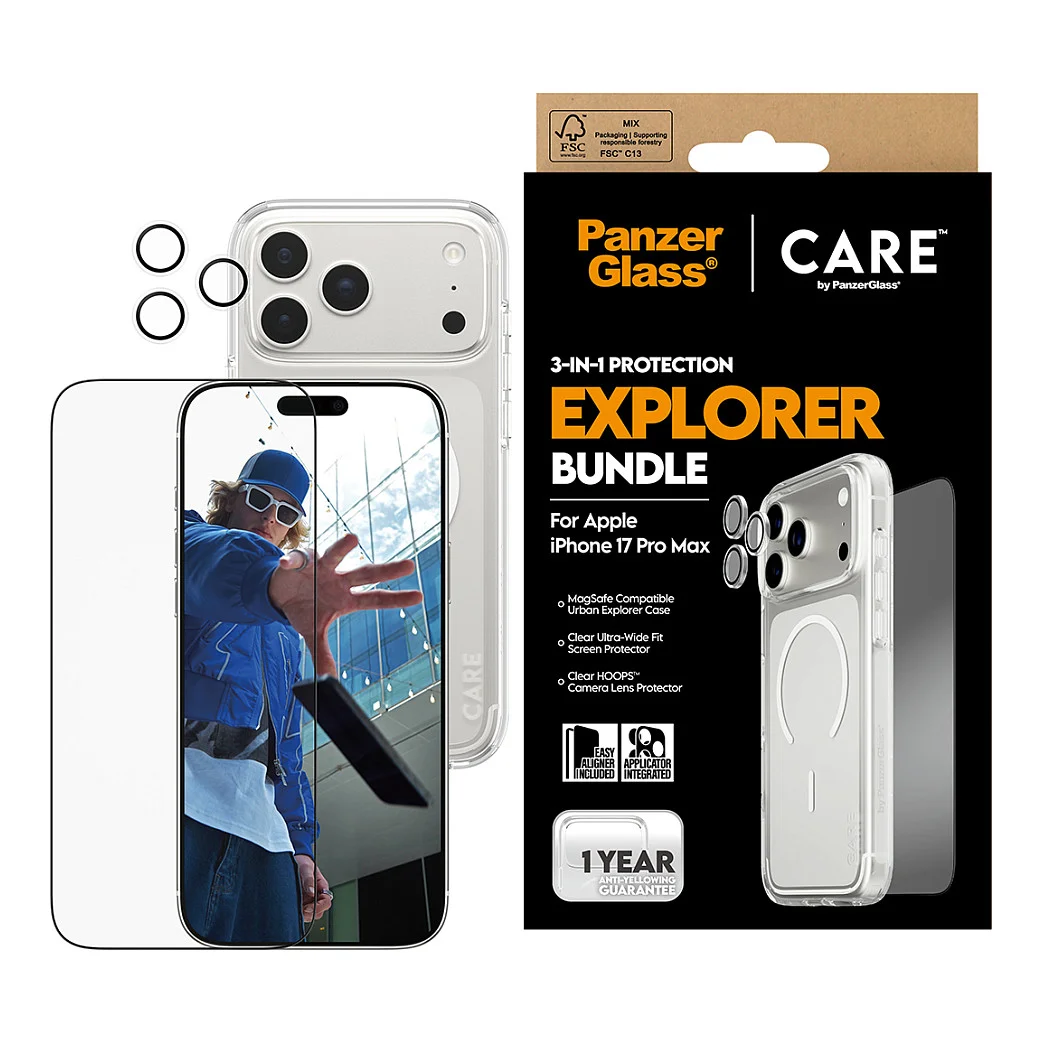 PanzerGlass     CARE by   Flagship 3 in 1 Urban Explorer Set iPhone 17 Pro Max Notebook & Tablet Zubehoer