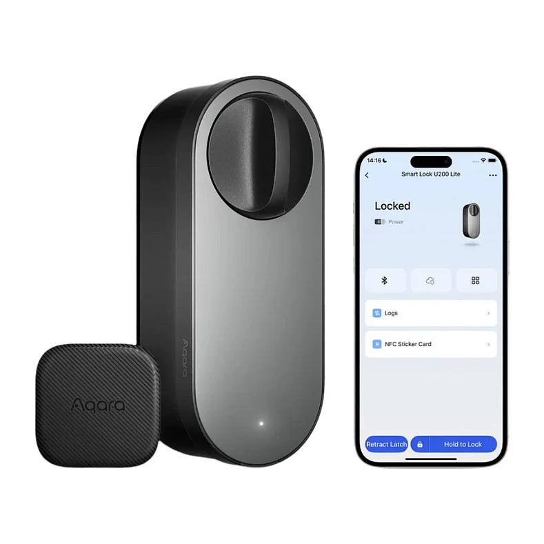 Aqara Smart Lock U200 Lite schwarz Tuerklingeln & Tuerschloesser
