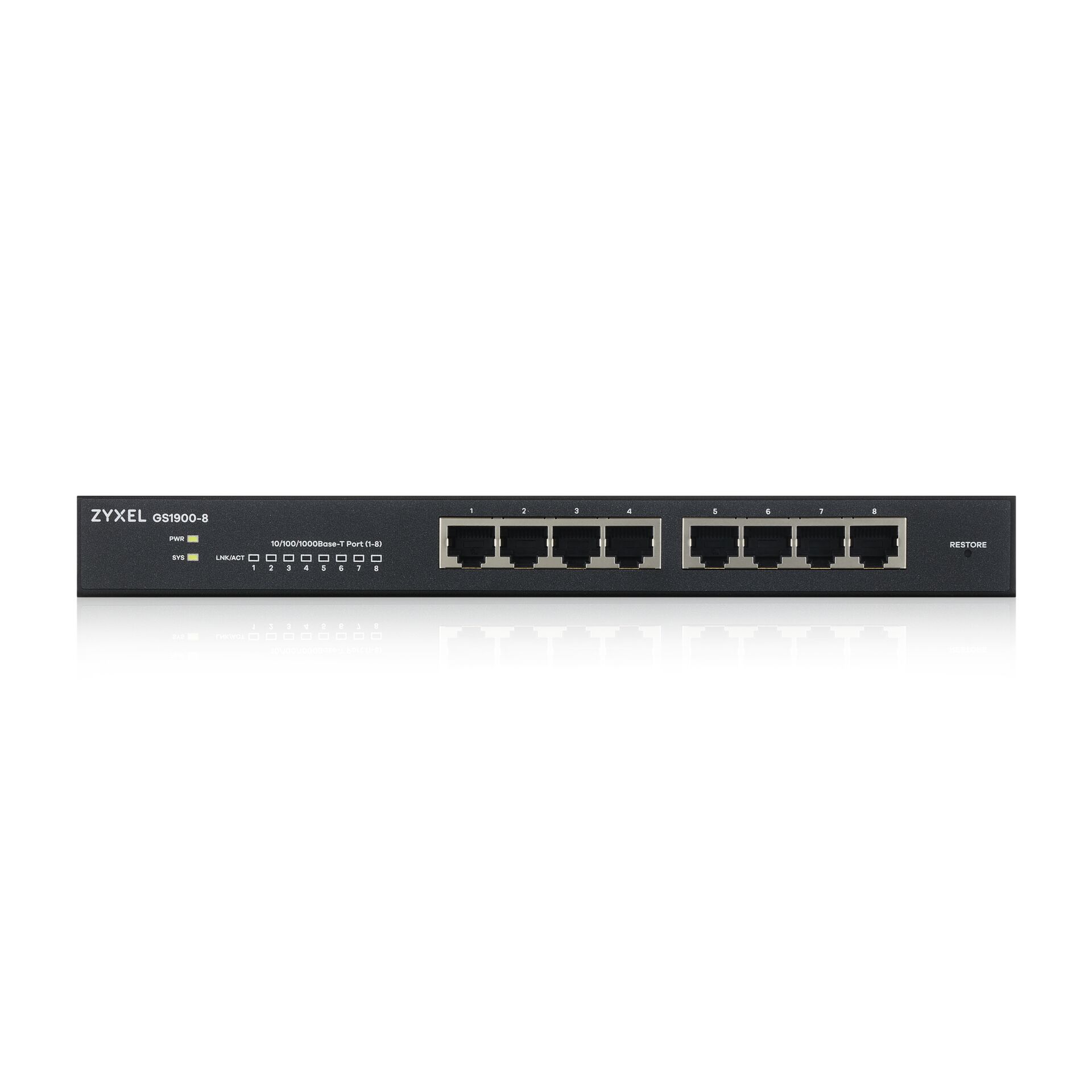 Zyxel GS1900 8 Managed L2 Gigabit Ethernet  10 100 1000  Schwarz Switches