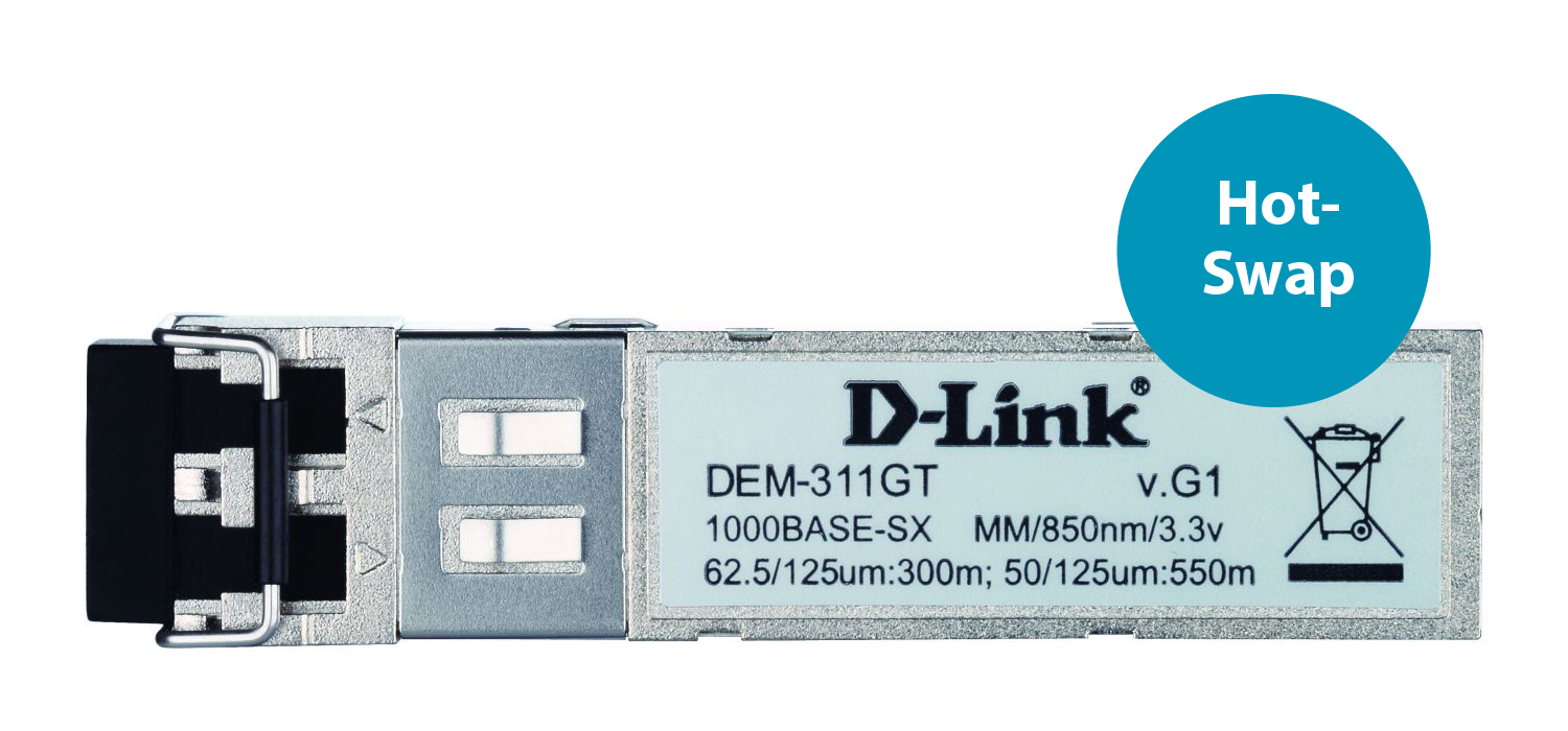 D Link DEM 311GT Netzwerk Transceiver Modul Faseroptik 1000 Mbit s SFP 850 nm