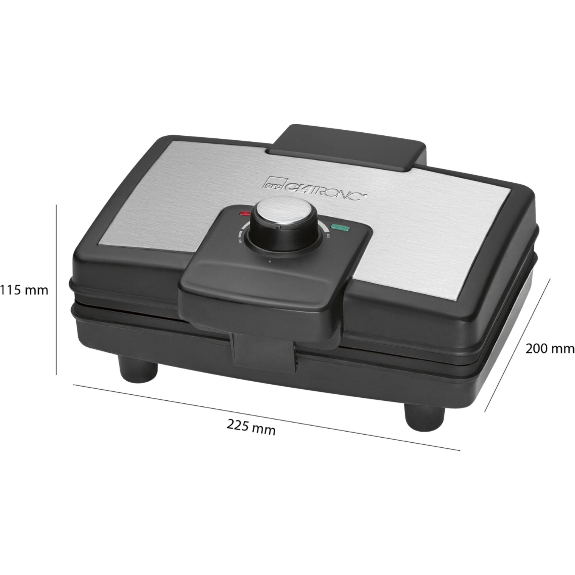 Clatronic WA 3606 ix Bruesseler Waffelautomat Waffeleisen & Crepes Maker