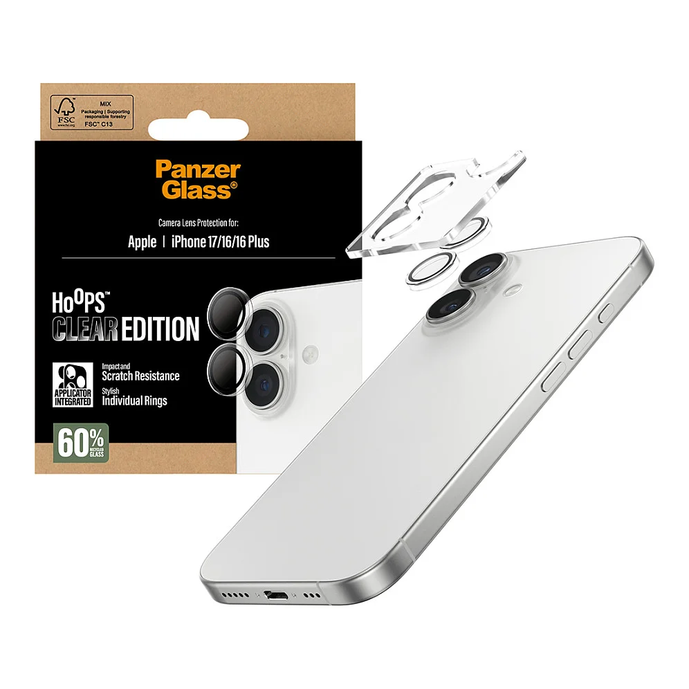 PanzerGlass   Hoops  Kameraschutz Transparent iPhone 17   iPhone 16   16 Plus Notebook & Tablet Zubehoer