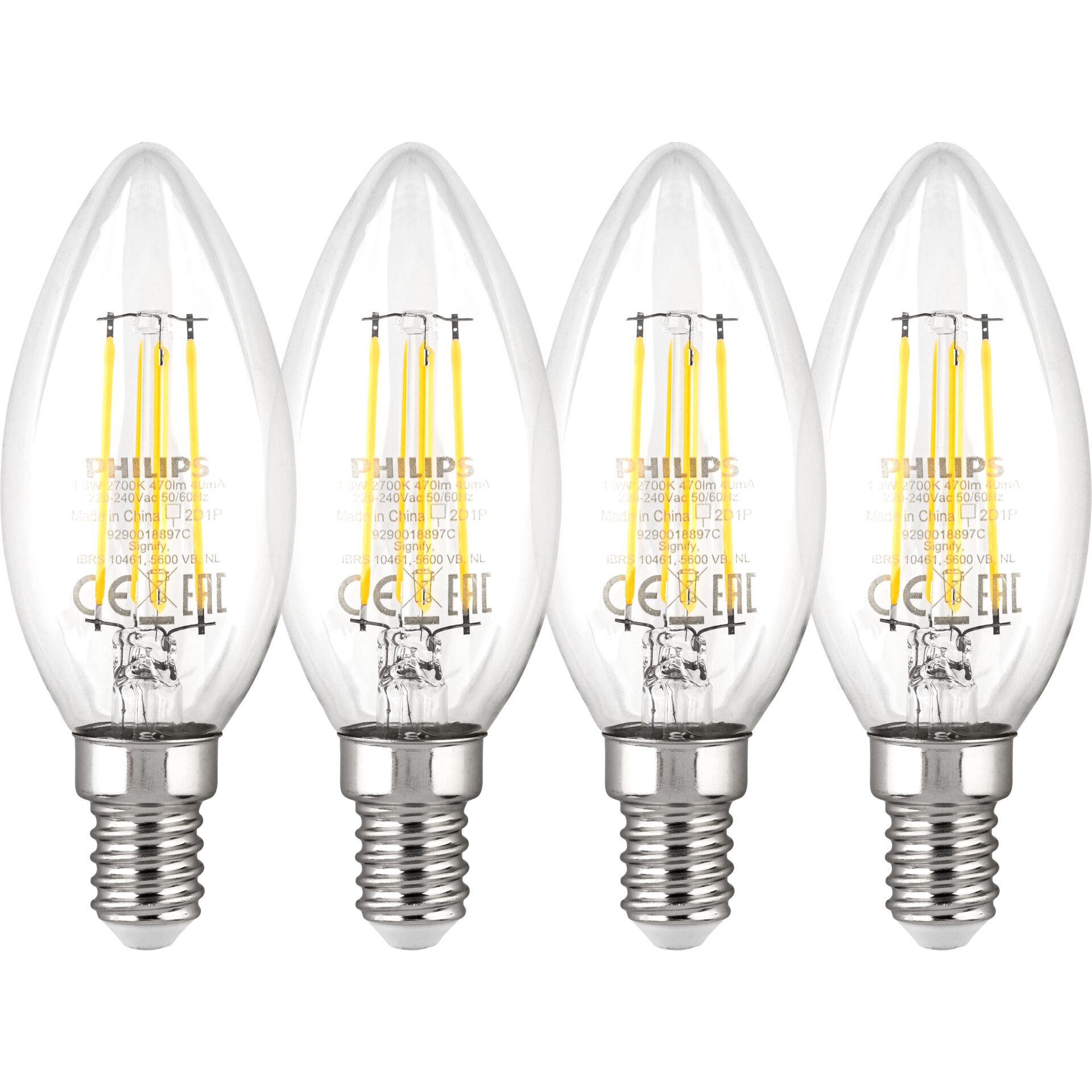 Philips 8718699696931 LED Lampe Warmweiss 2700 K 4 3 W E14 F Beleuchtung