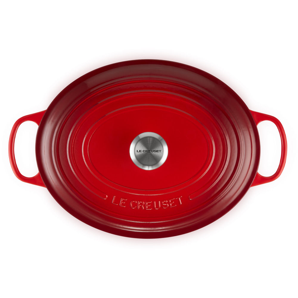 Le Creuset Signature Braeter Kirschrot Oval 33 cm Kuechenkleingeraete